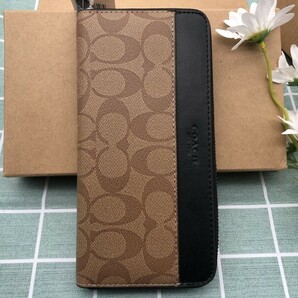 コーチ COACH 財布 長財布 メンズ レディース 新品 未使用 プレゼント ロゴ シグネチャー ギフト レザー ウォレット 贈り物 ブランドA293の画像4