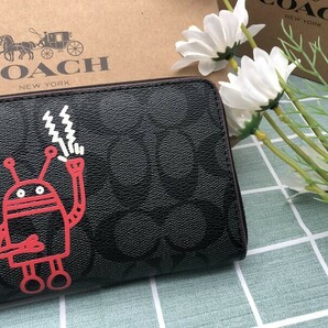 コーチ COACH 財布 長財布 プレゼント ロゴ シグネチャー 贈り物 ウォレット メンズ レディース 新品未使用 ブランド ギフト A192の画像2