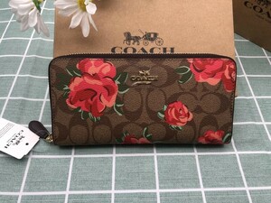 コーチ COACH 財布 長財布 レディース 新品 未使用 ロゴ シグネチャー レザー ウォレット プレゼント ラウンドファスナー A184