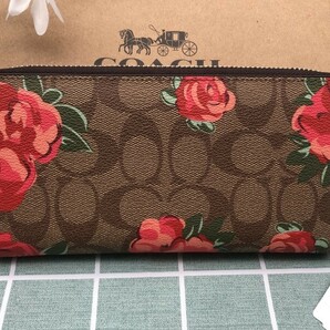 コーチ COACH 財布 長財布 レディース 新品 未使用 ロゴ シグネチャー レザー ウォレット プレゼント ラウンドファスナー A184の画像2