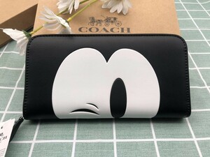 コーチ COACH 財布 長財布 新品 未使用 ミッキーマウス ウォレット メンズ レディース プレゼント ラウンドファスナー ブランド A239