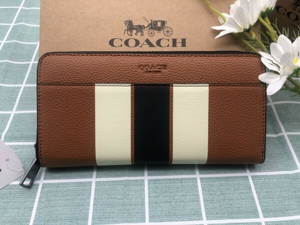 コーチ COACH 長財布 財布 新品 未使用 メンズ レディース ブラウン ブランド ギフト 贈り物 レザー プレゼント　シグネチャー A299