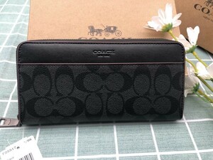 コーチ COACH 財布 長財布 プレゼント ブラック メンズ ロゴ シグネチャー 贈り物 ウォレット レザー ウオレット 新品 ブランド A050