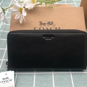 コーチ COACH 財布 長財布 メンズ レザー 新品 レディース ギフト ブラック ウォレット プレゼント ラウンドファスナー ブランド A169