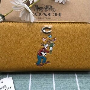 コーチ COACH 財布 長財布 プレゼント ロゴ シグネチャー メンズ レディース 贈り物 ウォレット 新品 イエロー ブランド ギフト C084