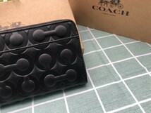 コーチ COACH 財布 長財布 新品未使用 ブラック メンズ レザー ウォレット プレゼント ラウンドファスナー 記念日 贈り物 ブランド C202_画像5