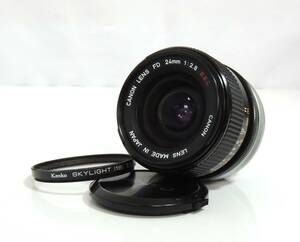 □　Canon　キャノン　単焦点レンズ　CANON LENS FD 24㎜ 1:2.8 S.S.C.　一眼レフ　マニュアルフォーカス　動作未確認　中古　保管品　④