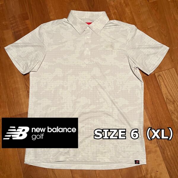 【最終価格】極美品！ニューバランスゴルフ カモ柄半袖シャツ XL