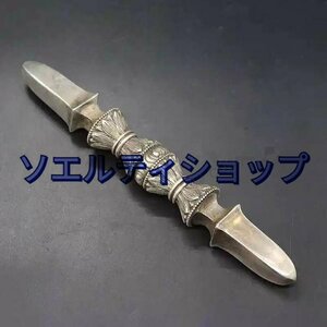 独鈷杵 白銅製 長さ16cm 金剛杵 密教法具 寺院用仏具 手道具大々型