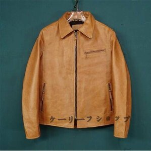 アメカジ1940’S レザージャケット 上品　本革 牛革 ライダースジャケット メンズファッション 革ジャン S～4XL　