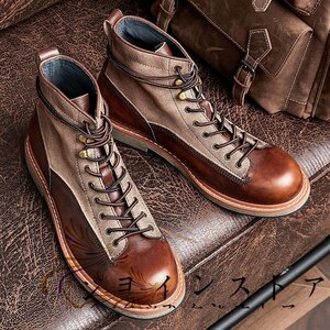  new work boots men's original leather short boots feeling of luxury Work boots military boots men's shoes engineer boots . slide 24~27cm