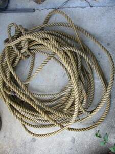 漁具 漁師が使用 水に強いロープ 約20m 約12mm　21