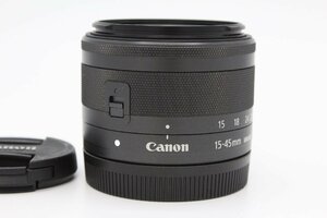 【良品】CANON キヤノン 標準ズームレンズ EF-M15-45mm F3.5-6.3IS STM グラファイト ミラーレス一眼対応 EF-M15-45ISSTM #LE2024129