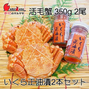 [ краб. maru masa] Hokkaido производство . четырёхугольный волосатый краб 350g 2 хвост Hokkaido ....... правильный масло .90g 2 шт морепродукты комплект 