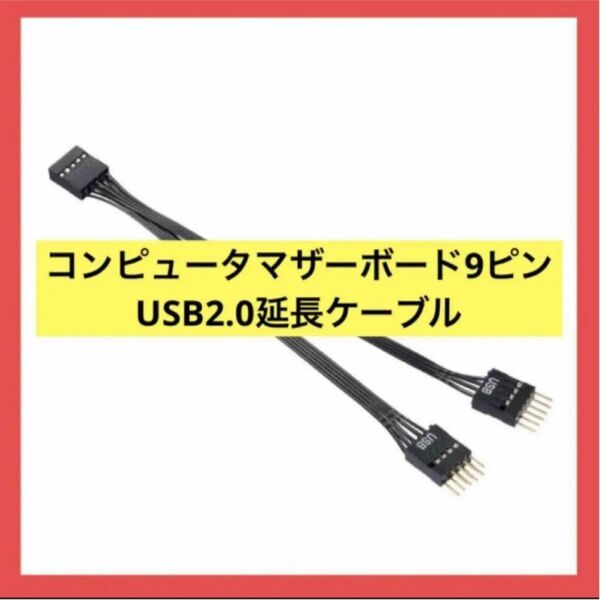 コンピュータマザーボード9ピンUSB2.0延長ケーブル