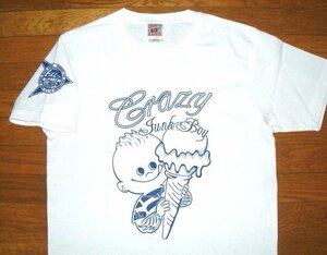 新品 ポニーエクスプレス & フルスロットル Wネーム ヘビーコットン生地 プリント 半袖 Ｔシャツ JUNKBOY-1(XLサイズ/白青) キャラクター