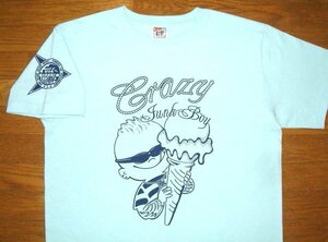 新品 ポニーエクスプレス & フルスロットル Wネーム ヘビーコットン生地 プリント 半袖 Ｔシャツ JUNKBOY-3 (Mサイズ/青) キャラクター