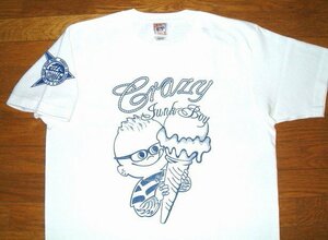 新品 ポニーエクスプレス & フルスロットル Wネーム ヘビーコットン生地 プリント 半袖 Ｔシャツ JUNKBOY-2 (Lサイズ/白青) キャラクター