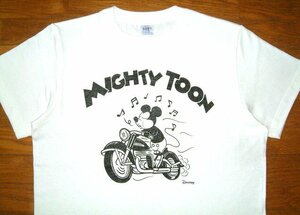 新品 デストロイ DESTROY コットン生地 半袖 Tシャツ (Mサイズ/白) ミッキーマウス ディズニー バイク 単車 ハーレー セディショナリーズ