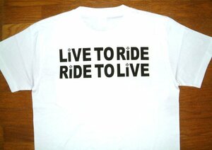 新品 VISE レッドテイル バイカー仕様 コットン生地 左胸ポケット付き 半袖 Tシャツ [LiVE TO RiDE] (Mサイズ) 白 REDTAIL バイス スラング