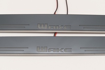 LEDスカッフプレート　WAKE　白　流れる　ウェイク　前　ホワイト　ダイハツ　メッキ_画像3