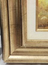 ロバートウッド　山と川の風景　複製画　額装　印刷物_画像6