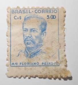 切手　ブラジル　BRASIL　フロリアーノ・ペイショト　Marshal Floriano Peixoto　大統領　5クルゼイロ　1946