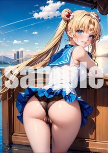 453【A4写真用紙・高画質】『セーラームーン 月野うさぎ』グラビア コスプレ セクシー アニメ イラスト 同人 ポスター ファンアート