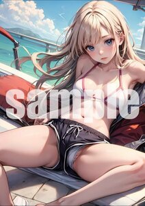 735【A4写真用紙・高画質】オリジナル 美女 イラスト グラビア セクシー アニメ 同人 ポスター フェチ 美人 美乳 美脚 お尻 水着 モデル