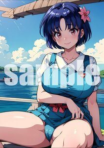 789【A4写真用紙・高画質】『らんま1/2 天道あかね』グラビア セクシー アニメ イラスト 同人 美女 ポスター ファンアート