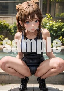 543【A4写真用紙・高画質】オリジナル 美女 イラスト グラビア セクシー アニメ 同人 ポスター フェチ 美人 美乳 美脚 お尻 水着 ビキニ