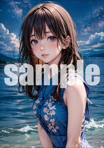 525【A4写真用紙・高画質】オリジナル 美女 イラスト グラビア セクシー アニメ 同人 ポスター フェチ 美人 美乳 美脚 お尻 水着 ビキニ