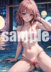 538【A4写真用紙・高画質】オリジナル 美女 イラスト グラビア セクシー アニメ 同人 ポスター フェチ 美人 美乳 美脚 お尻 水着 ビキニ