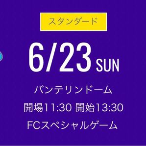 ６月２３日(日) 中日ドラゴンズ 対広島東洋カープ　レフト側ドラゴンズ 外野応援席　ペア　