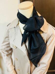 wa. перевод иметь * черный .. длинный шарф чёрный * Yokohama шелк шарф * шелк 100% сделано в Японии 