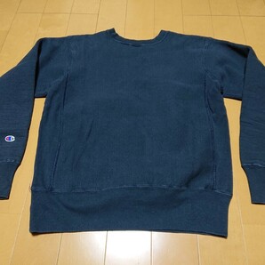 チャンピオン CHAMPION リバースウィーブ スウェット YALE 赤単色タグ 復刻 USA製 ネイビー L large メンズ ヴィンテージ フェードの画像2