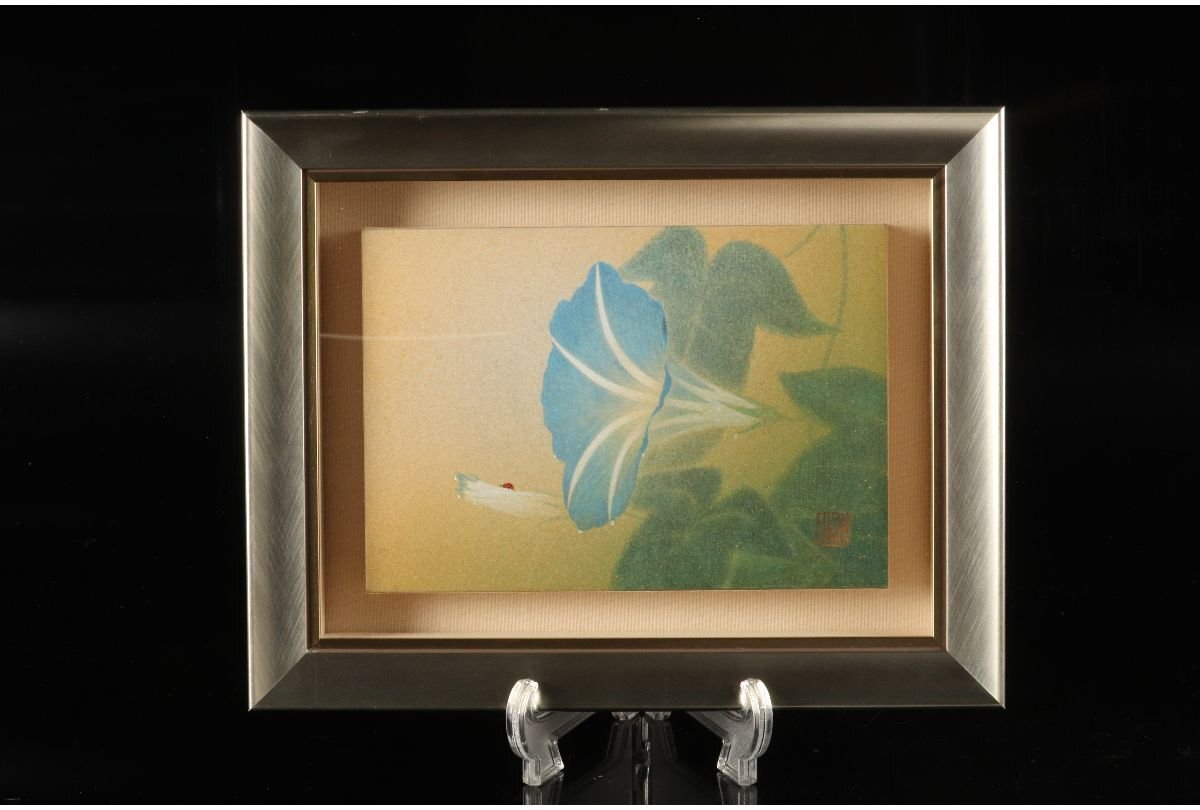 [معرض فوجي] لوحة أصلية مضمونة/Kazuyuki Sudo Morning Glory اليابانية/SM/ختم مشترك/H-486 (بحث) لوحة/مؤطرة/معلقة على الحائط/لوحة يابانية/طباعة حجرية/ألوان مائية/لوحة زيتية, تلوين, اللوحة اليابانية, الزهور والطيور, الحياة البرية