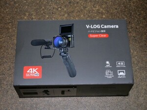 Vlog撮影入門機4,800万画素SONY製CMOSセンサ搭載Vlogカメラ「AMKOV」【4K 60fps・バッテリー付き三脚・マクロレンズ・マイク付き】