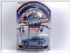 激レア イベント特注品 入手困難品 1008台限定 絶版品 グリーンライト greenlight 1/64 1988 Ford Mustang GT - フォード マスタング GT