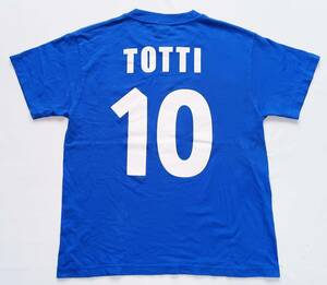 ITALIA イタリア代表 フランチェスコ・トッティ No.10 2002W杯モデルユニフォーム型コットンTシャツ(M相当)