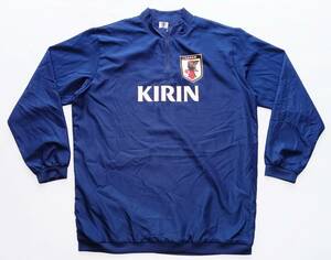 極美品！非売品！JFA 日本代表 KIRIN ハーフジップ スタッフ支給 トレーニングブレーカー(紺FREE)JFA OFFICIAL