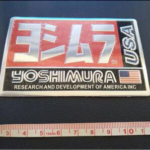 ヨシムラ（YOSHIMURA）★アルミ耐熱ステッカー★USA★１０×６．５ｃｍの画像1