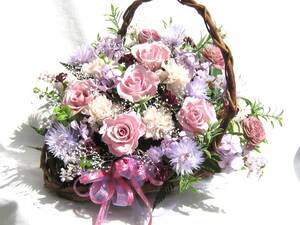  bell. dry flower Mother's Day . oriented preserved rose lavender pink 
