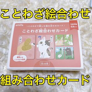新品　未使用　絵合わせカード　ことわざカード　ことわざかるた　てつどう　くだもの 知育玩具 日本語の力をつける
