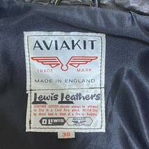 1円〜Lewis Leathers スペシャル カスタム 551T ドミネータータイトフィット38 シープ 黒ライダースジャケット ライダース ルイスレザー_画像5