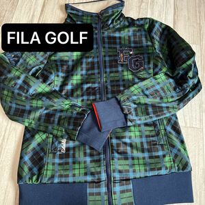 FILA GOLF フィラゴルフ ゴルフウェア FILA チェック柄 ジップジャケット