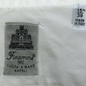 FINAMORE フィナモレ BDシャツ 白 サイズ３９ー１５1/2の画像6