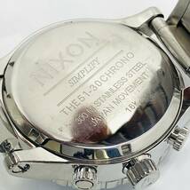 NIXON ニクソン SIMPLIFY THE51-30 CHRONO クォーツ腕時計 クロノグラフ ホワイト文字盤 稼働品_画像4