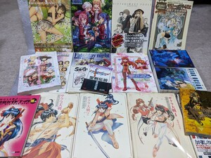 * free shipping * Junk game capture book ① book of paintings in print illustration book@ Mucc book@ large amount set PlayStation PS2 together creation material collection Sakura Taisen 