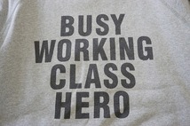 A BATHING APE エイプ スウェットシャツ トレーナー BUSY WORKING CLASS HERO 染み込みプリント グレー Mサイズ_画像3